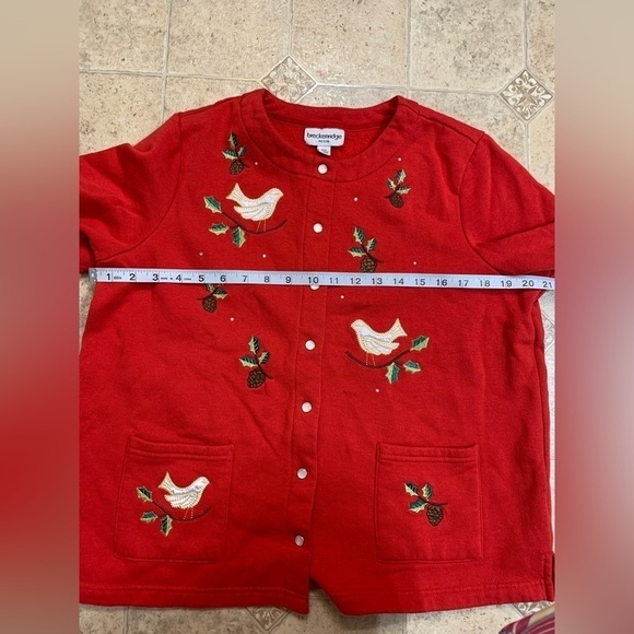 Women’s Breckenridge Red Snap Holiday Shirt Petite XL - Picture 5 of 8